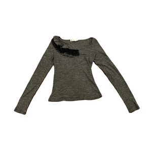 Blumarine Y2K VTG Sparkle Ruffle Knit Top nwot tee vintage
